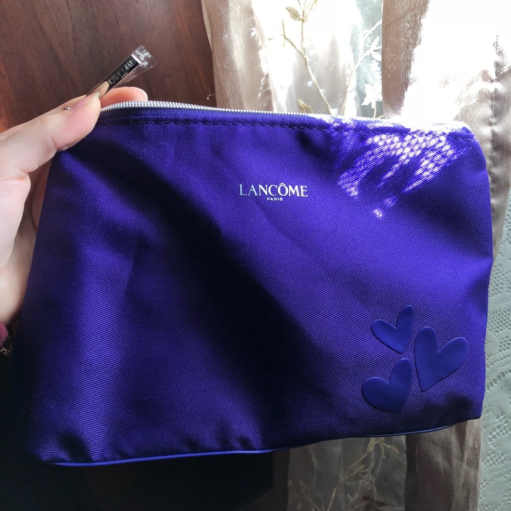 Purple Lancome Makeup Bag